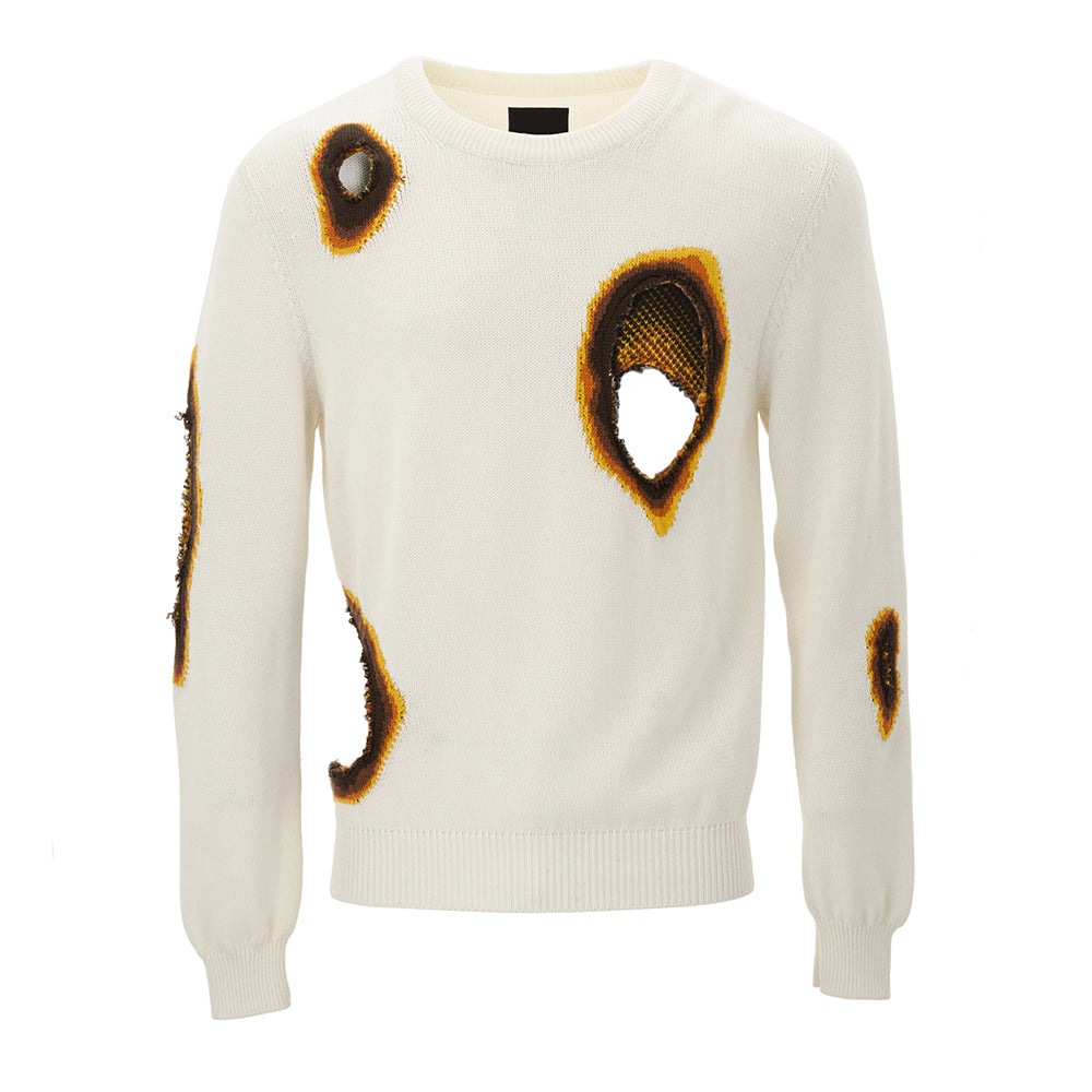 Jacquard Sweater with Burn Effect by Armand Basi
