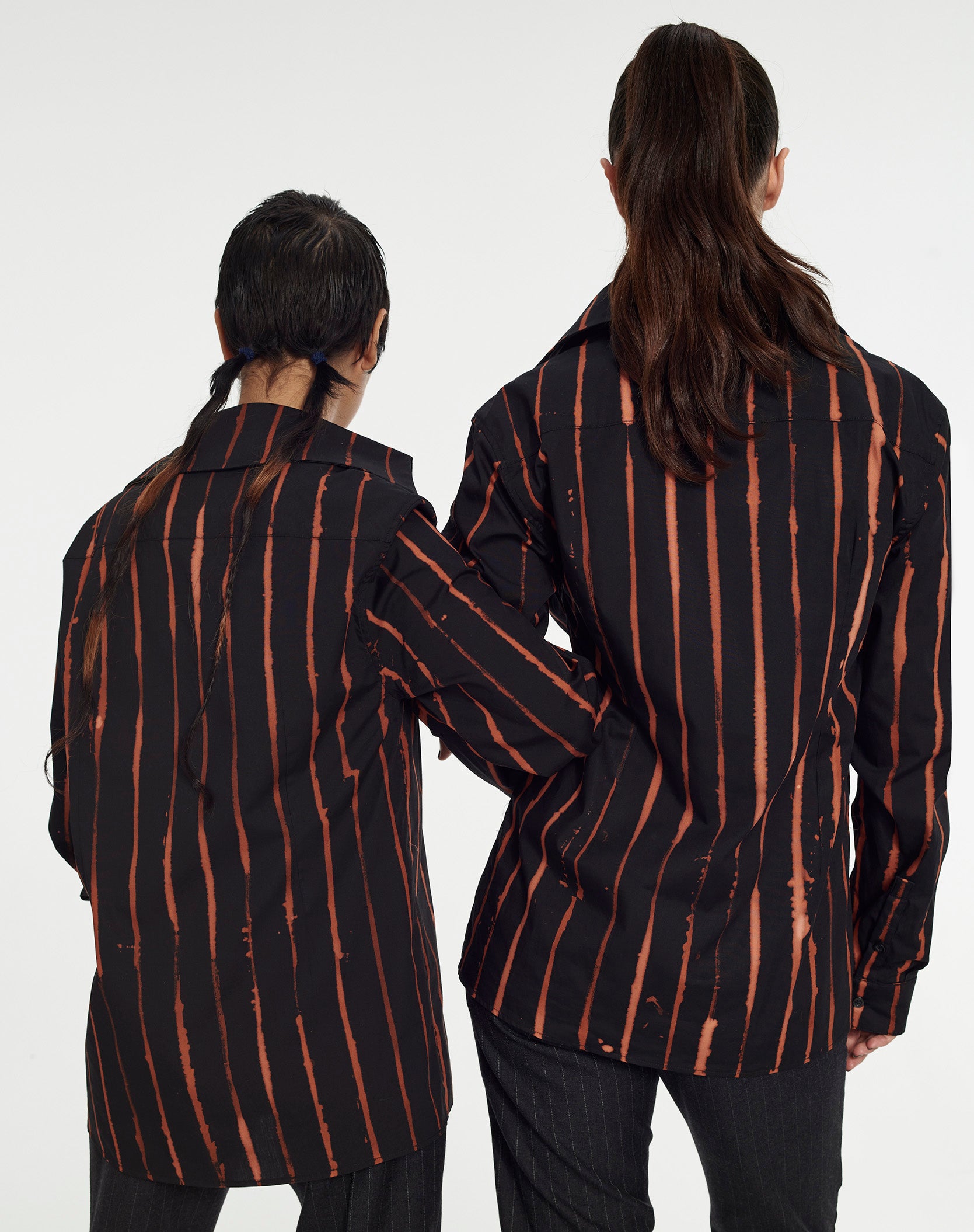 Classic Black Shirt with Front Elastic Band by Armand Basi