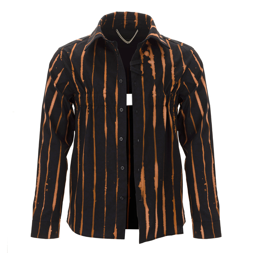 Classic Black Shirt with Front Elastic Band by Armand Basi