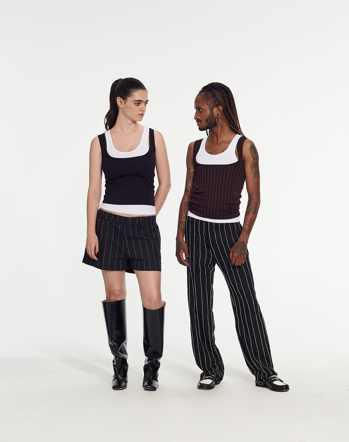Double Tank Top with Deep Neckline by Armand Basi