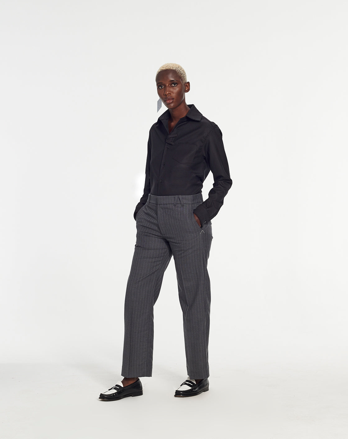 Classic White Shirt with Chest Patch Pocket by Armand Basi