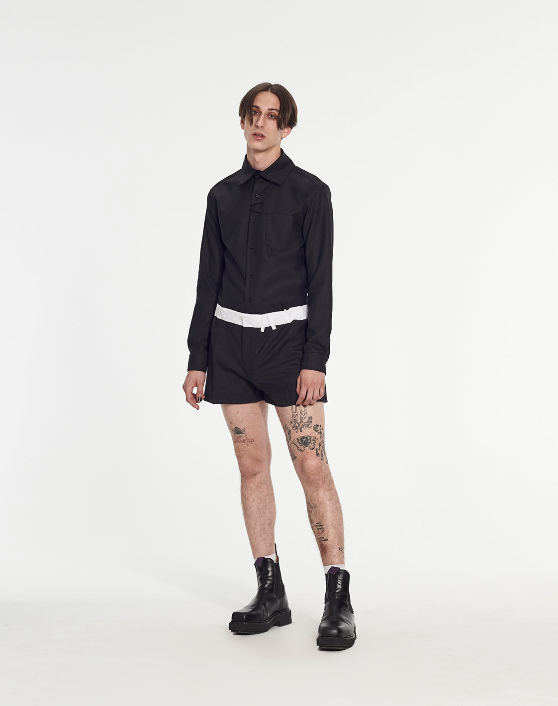 Classic White Shirt with Chest Patch Pocket by Armand Basi