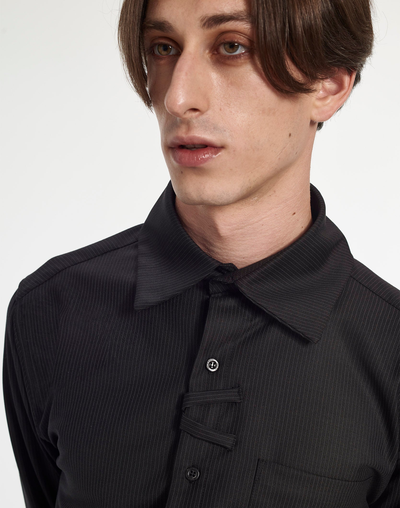 Classic White Shirt with Chest Patch Pocket by Armand Basi