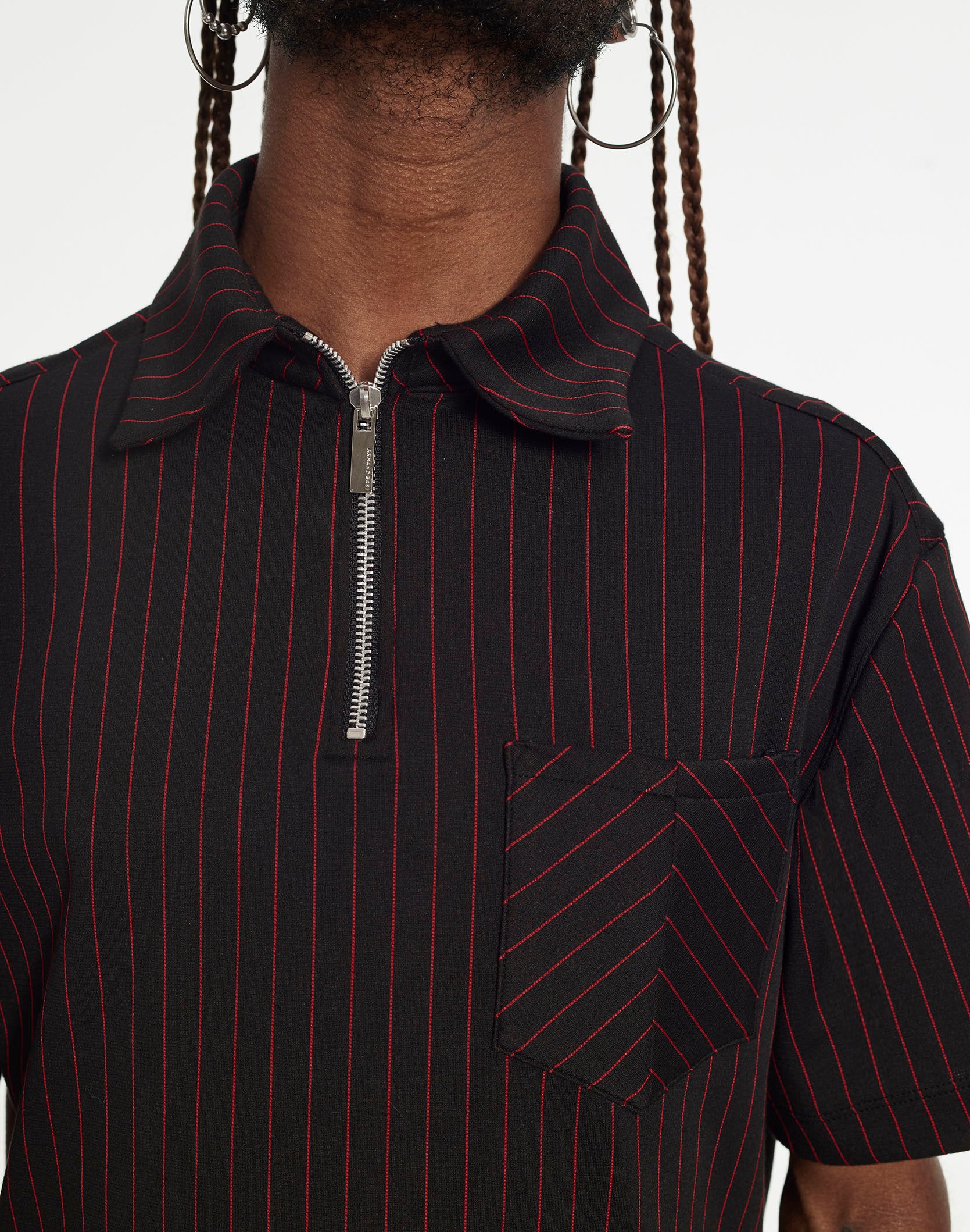 Nick Polo with Zipper and Chest Patch Pocket by Armand Basi