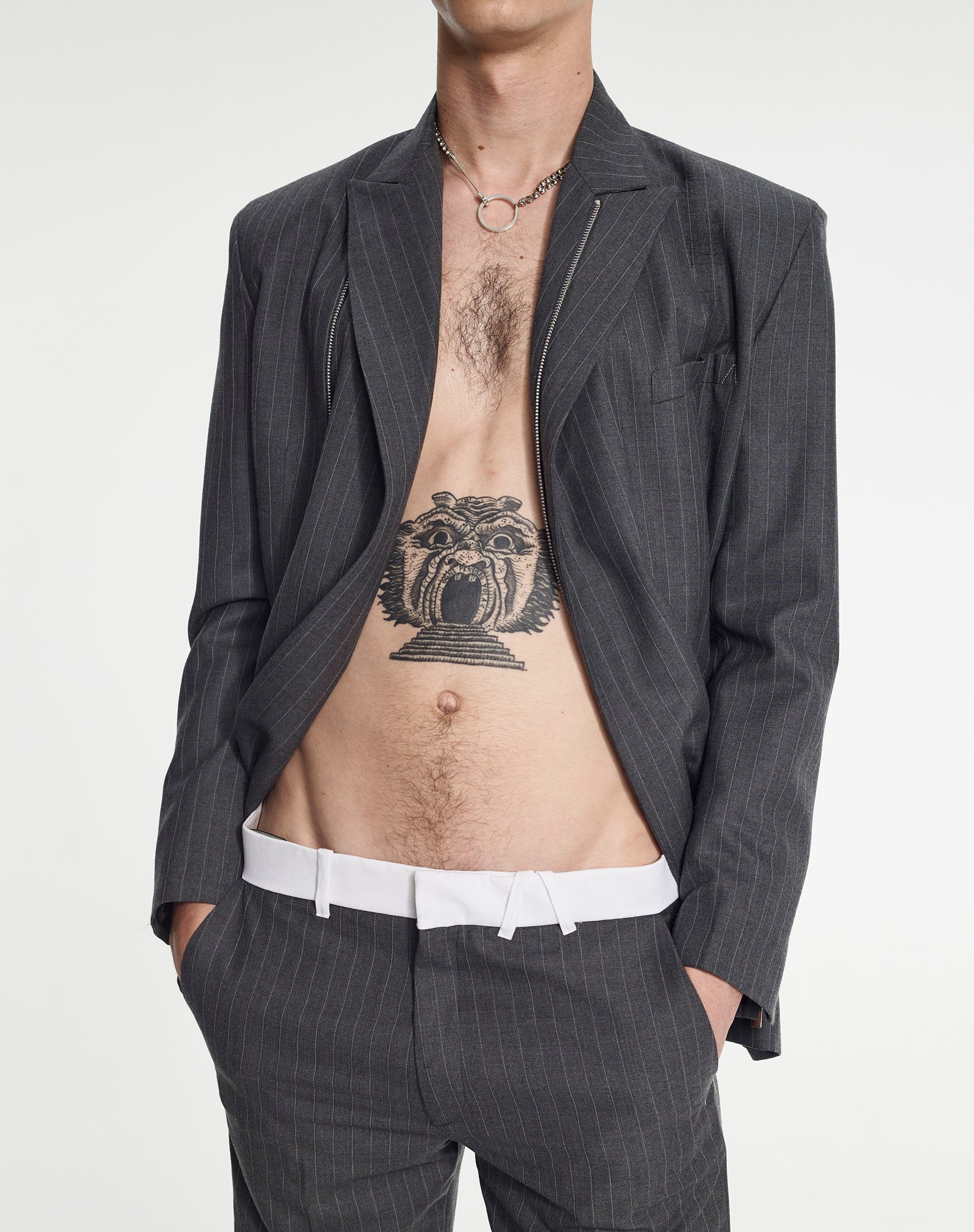 Tailored Jacket in Pinstripe Fabric by Armand Basi
