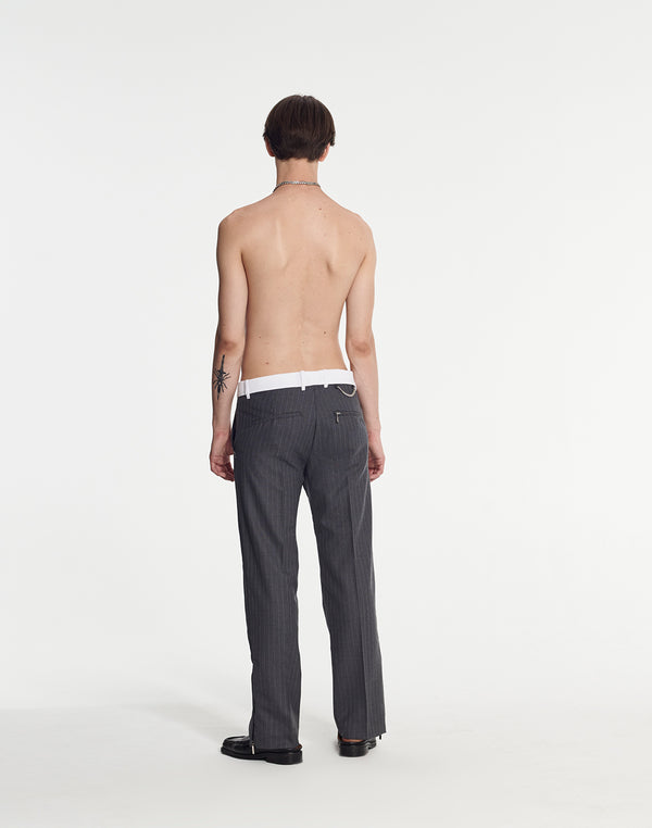 Begbie Tailored Trouser in PInstripe Faabric by Armand Basi