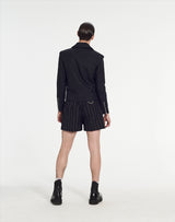 Bowie Dark Shorts in Pinstripe Fabric by Armand Basi