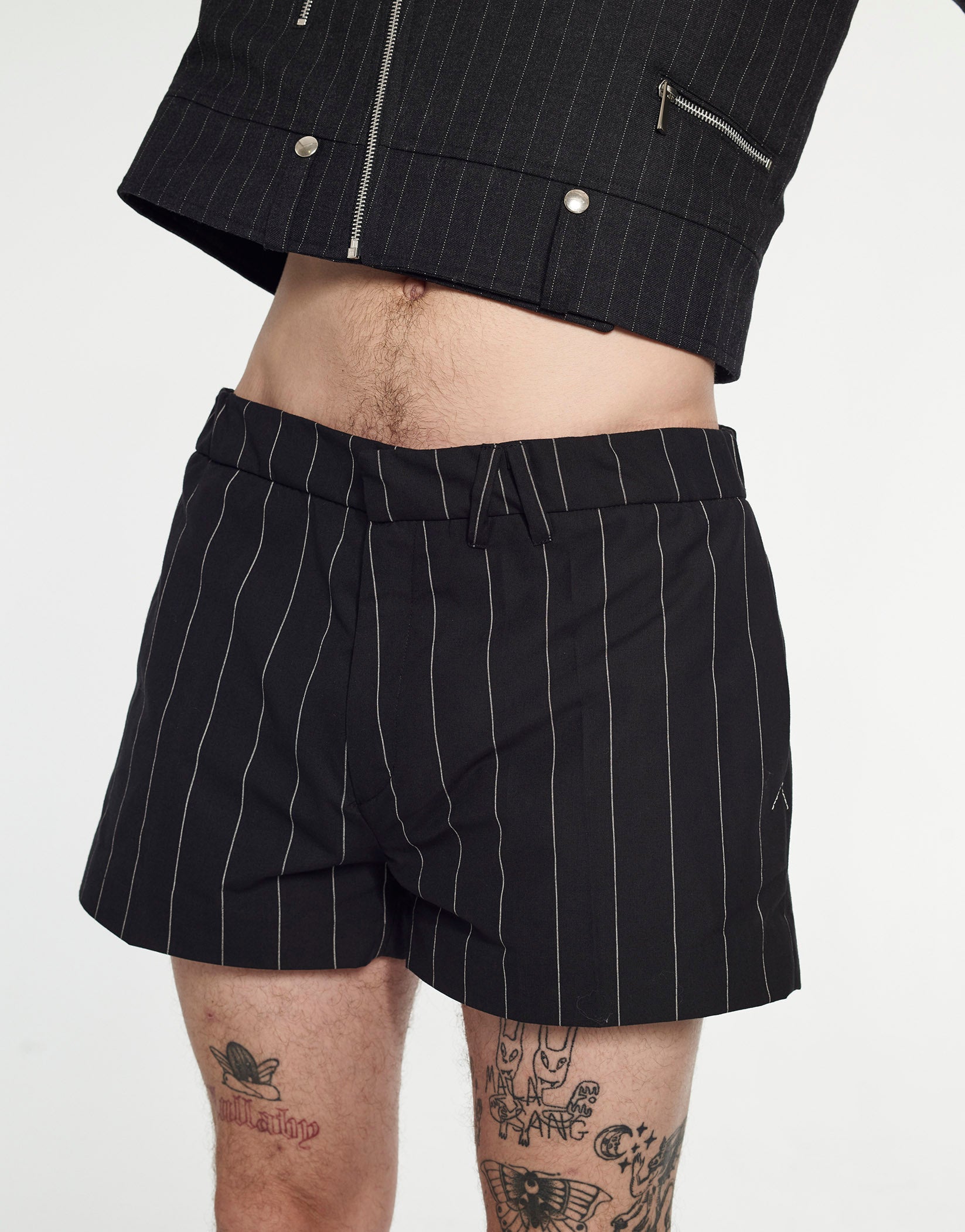 Bowie Dark Shorts in Pinstripe Fabric by Armand Basi