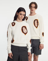 Jacquard Sweater with Burn Effect by Armand Basi