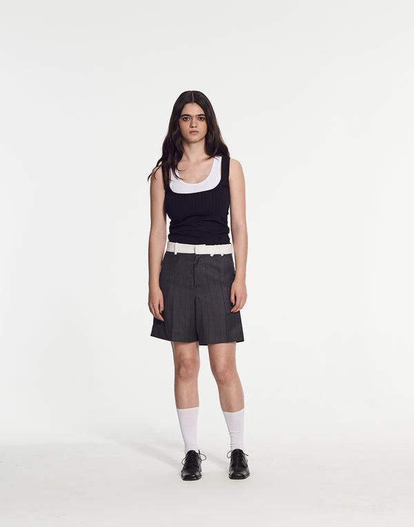 Joan Dark Skirt Trouser in Pinstripe Fabric by Armand Basi