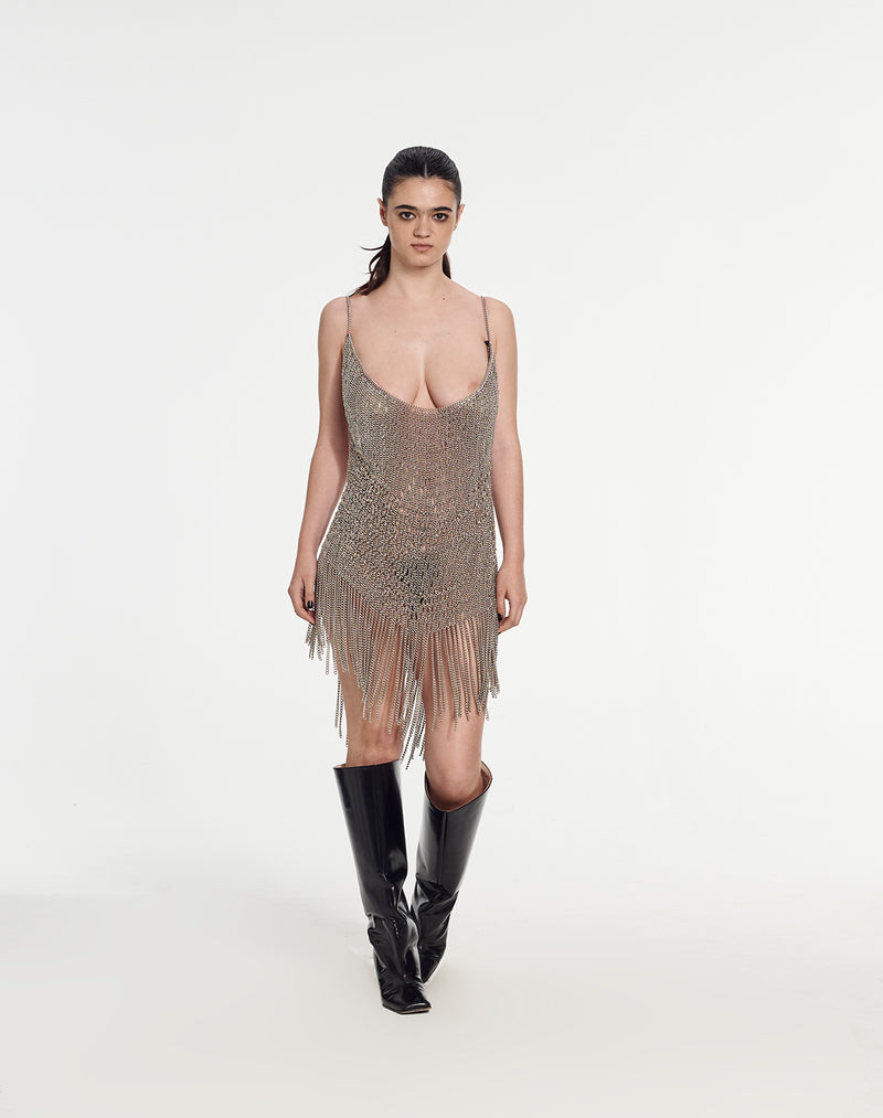 Paris Mini Dress with Hooked Chains by Armand Basi