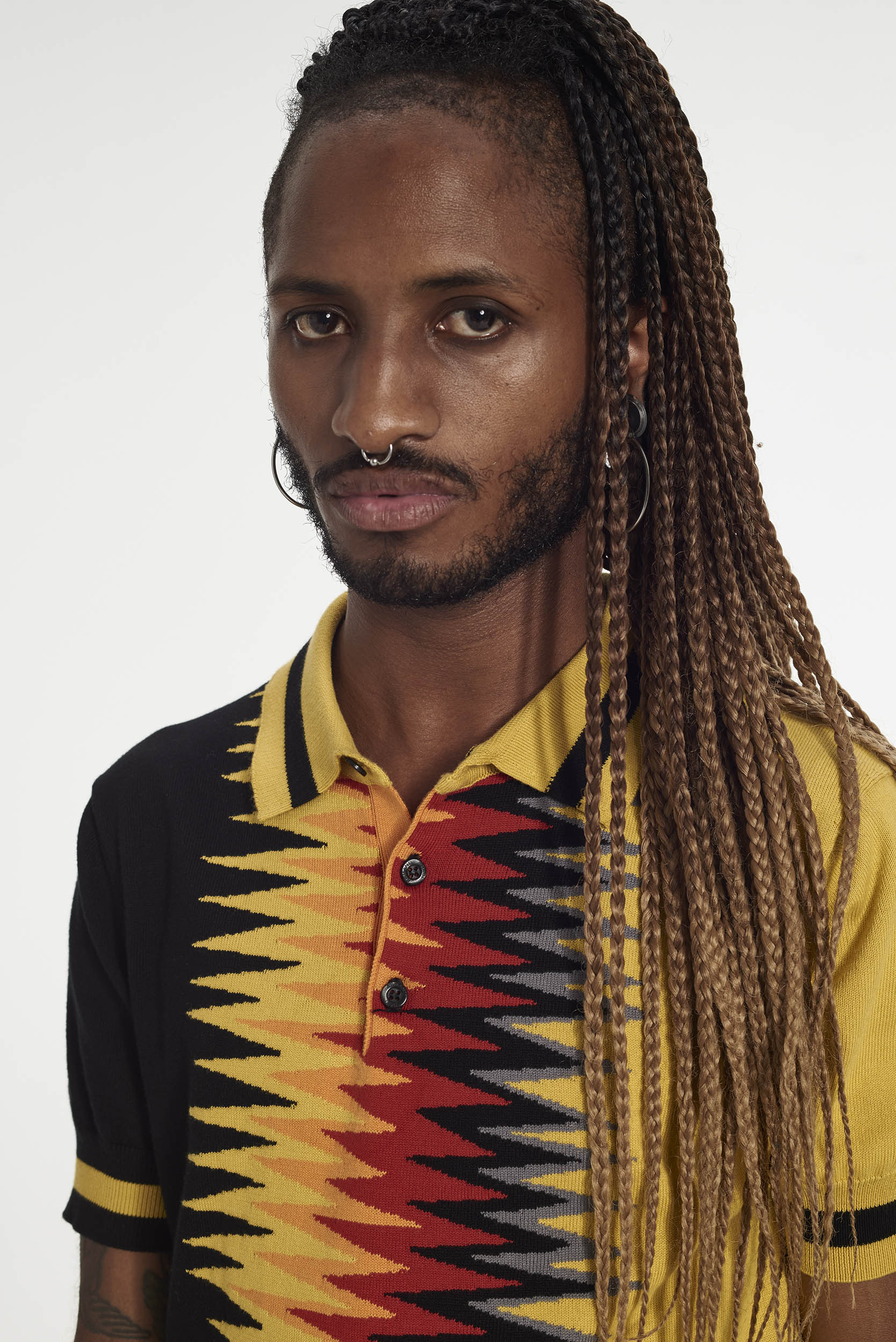 Raoul Polo Shirt with Flames Intarsia by Armand Basi