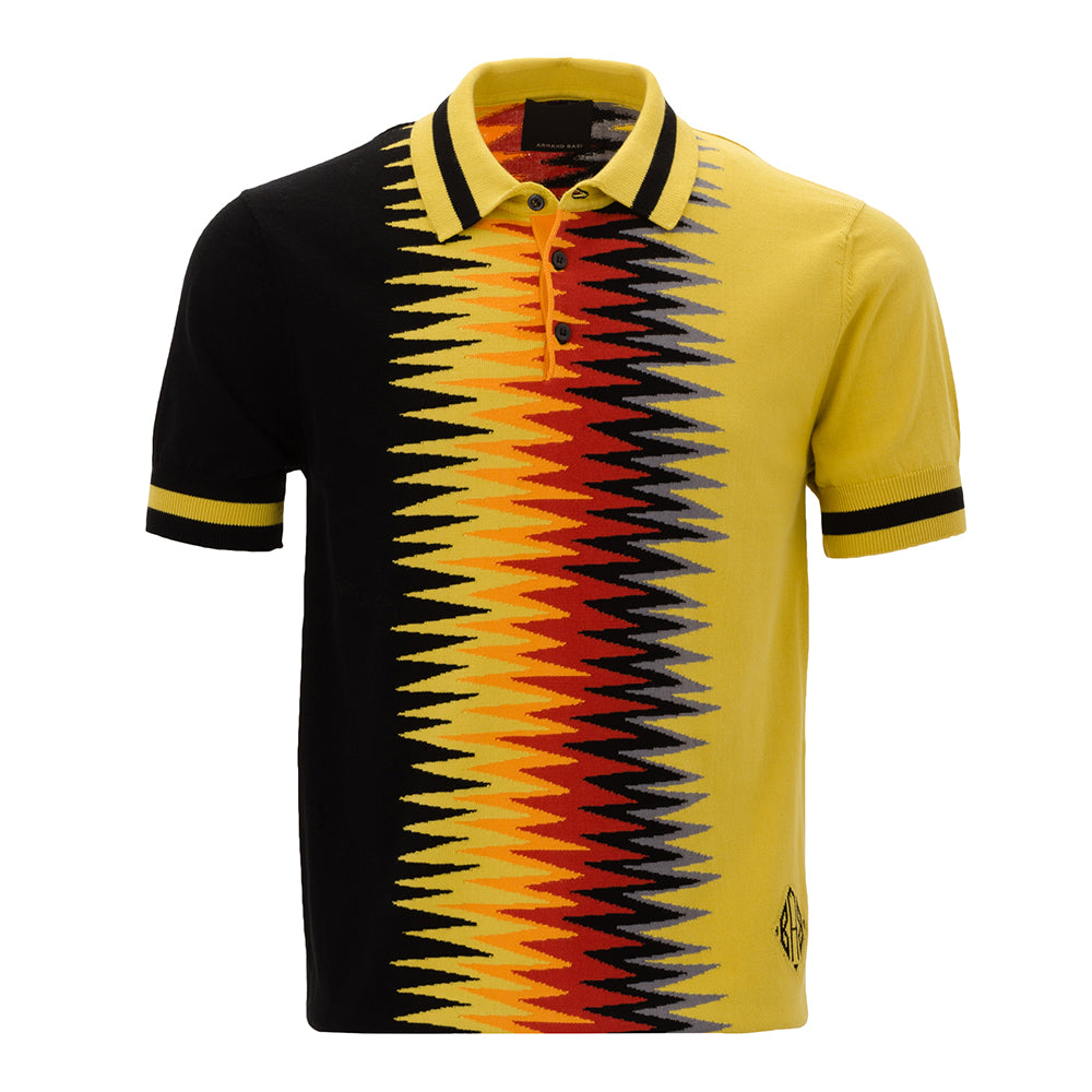 Raoul Polo Shirt with Flames Intarsia by Armand Basi