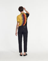 Suede Denim Trouser in Pinstripe Fabric by Armand Basi